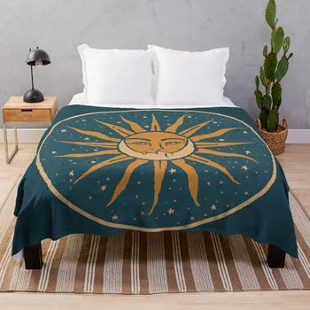 Saulė ir Mėnulis | Vintage Mesti Antklodę Shaggy Antklodė Derliaus Antklodė Dekoratyvinis Sofa Antklodės